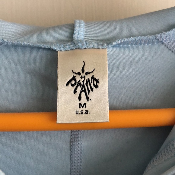 Prana light blue hooded micro fleece long sleeve shirt (medium) - Picture 3 of 5